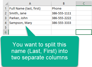 How to Split First and Last Name in Excel